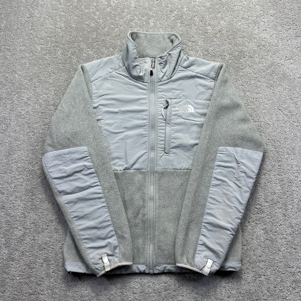 The North Face Jacket Womens Small Gray Denali Polartec Fleece Full Zip Hybrid
